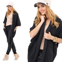 Damen Strickjacke Sweats Poncho Umhang Cardigan Jacke;