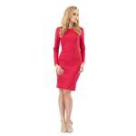Damen Klassisches Minikleid Kleid Tunika Top; Rot/XL/42