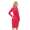 Damen Klassisches Minikleid Kleid Tunika Top; Rot/XL/42