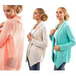 Damen Poncho Strick Umhang Jacke, S/M,