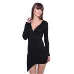 Damen Kleid Minikleid Langarm; S/M;