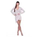 Damen Kleid Minikleid Langarm; S/M;