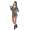 Damen Kleid Minikleid Langarm; S/M;