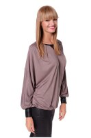 Damen Sweatshirt Shirt Pullover Pulli Oversized Langarm Tunika Bluse;