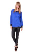 Damen Sweatshirt Shirt Pullover Pulli Oversized Langarm Tunika Bluse;