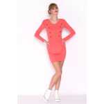Damen Military Kleid mit Puffärmeln Gr. S/M,