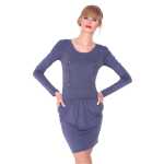Damen Military Kleid mit Puffärmeln Gr. S/M,