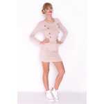 Damen Military Kleid mit Puffärmeln Gr. S/M,