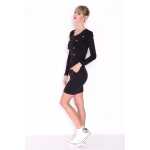 Damen Military Kleid mit Puffärmeln Gr. S/M,