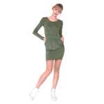 Damen Military Kleid mit Puffärmeln Gr. S/M,