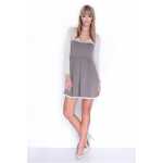 Damen Kleid Dress Glockenschnitt Skaterkleid Langarm Minikleid 2 farbig;S/M