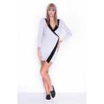 Damen Minikleid Wickelkleid V-Ausschnitt;
