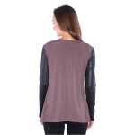 Damen Cardigan mit PU-Ärmeln Jacke Bolero;
