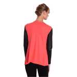 Damen Cardigan mit PU-Ärmeln Jacke Bolero;