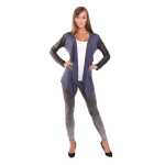 Damen Cardigan mit PU-Ärmeln Jacke Bolero;