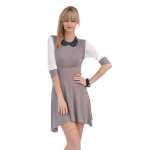 Damen Longshirt mit verlängerte Saumenden Top Tüll Ärme; S/M;