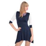 Damen Longshirt mit verlängerte Saumenden Top Tüll Ärme; S/M;