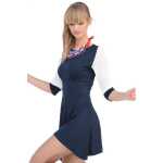 Damen Longshirt mit verlängerte Saumenden Top Tüll Ärme; S/M;
