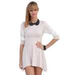 Damen Longshirt mit verlängerte Saumenden Top Tüll Ärme; S/M;