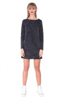 Damen Minikleid Trendy Kurzes Kleid Tunika Dress Longshirt Oberteill Langarm Pullover One Size in 3 Farben, Gr. 36 38 S M, 8145