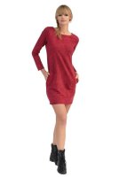 Damen Minikleid Trendy Kurzes Kleid Tunika Dress Longshirt Oberteill Langarm Pullover One Size in 3 Farben, Gr. 36 38 S M, 8145