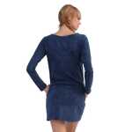 Damen Minikleid Trendy Kurzes Kleid Tunika Dress Longshirt Oberteill Langarm Pullover One Size in 3 Farben, Gr. 36 38 S M, 8145