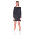 Damen Minikleid Trendy Kurzes Kleid Tunika Dress Longshirt Oberteill Langarm Pullover One Size in 3 Farben, Gr. 36 38 S M, 8145