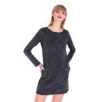 Damen Minikleid Trendy Kurzes Kleid Tunika Dress Longshirt Oberteill Langarm Pullover One Size in 3 Farben, Gr. 36 38 S M, 8145