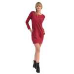 Damen Minikleid Trendy Kurzes Kleid Tunika Dress Longshirt Oberteill Langarm Pullover One Size in 3 Farben, Gr. 36 38 S M, 8145