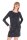 Damen Minikleid Trendy Kurzes Kleid Tunika Dress Longshirt Oberteill Langarm Pullover One Size in 3 Farben, Gr. 36 38 S M, 8145 Schwarz