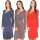 Damen Kleid Dress Langarm V-Ausschnitt ;