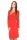 Damen Kleid Dress Langarm V-Ausschnitt ; Rot S/M 36/38