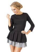 Kleid Tunika Mini-Kleid mit 2 Farbig Top;