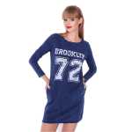 Damen Pullover Minikleid Dress Longshirt;S/M;