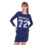Damen Pullover Minikleid Dress Longshirt;S/M;