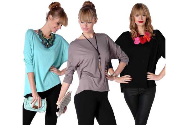 Longshirt Bluse Shirt mit Fledermausärmel TopGr. S/M;