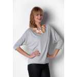 Longshirt Bluse Shirt mit Fledermausärmel TopGr. S/M;