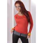 Longshirt Tunika mit Pailletten Top Gr. 36 38 S M, 5830
