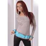 Longshirt Tunika mit Pailletten Top Gr. 36 38 S M, 5830