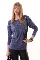 Damen Pullover mit Glitzersteinen;