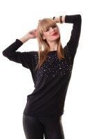 Damen Pullover mit Glitzersteinen;