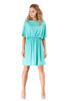 Kleid Minikleid, 3/4 Arm mit Gummizug an der Taille ;...