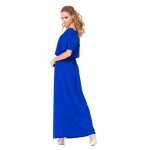 Damen Maxi-Kleid Lang Strandkleid Carmen-Ausschnitt