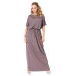 Damen Maxi-Kleid Lang Strandkleid Carmen-Ausschnitt