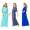 Damen Maxi-Kleid Lang Strandkleid Carmen-Ausschnitt