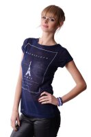 Damen T-shirt Eifelturm Print;