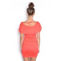 Damen Schulterfrei Tunika Kleid Dress Oberteil; S/M