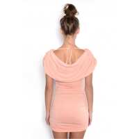 Damen Schulterfrei Tunika Kleid Dress Oberteil; S/M