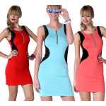 Damen Longshirt Tunika Top Minikleid 2 farbig, S/M;