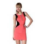 Damen Longshirt Tunika Top Minikleid 2 farbig, S/M;